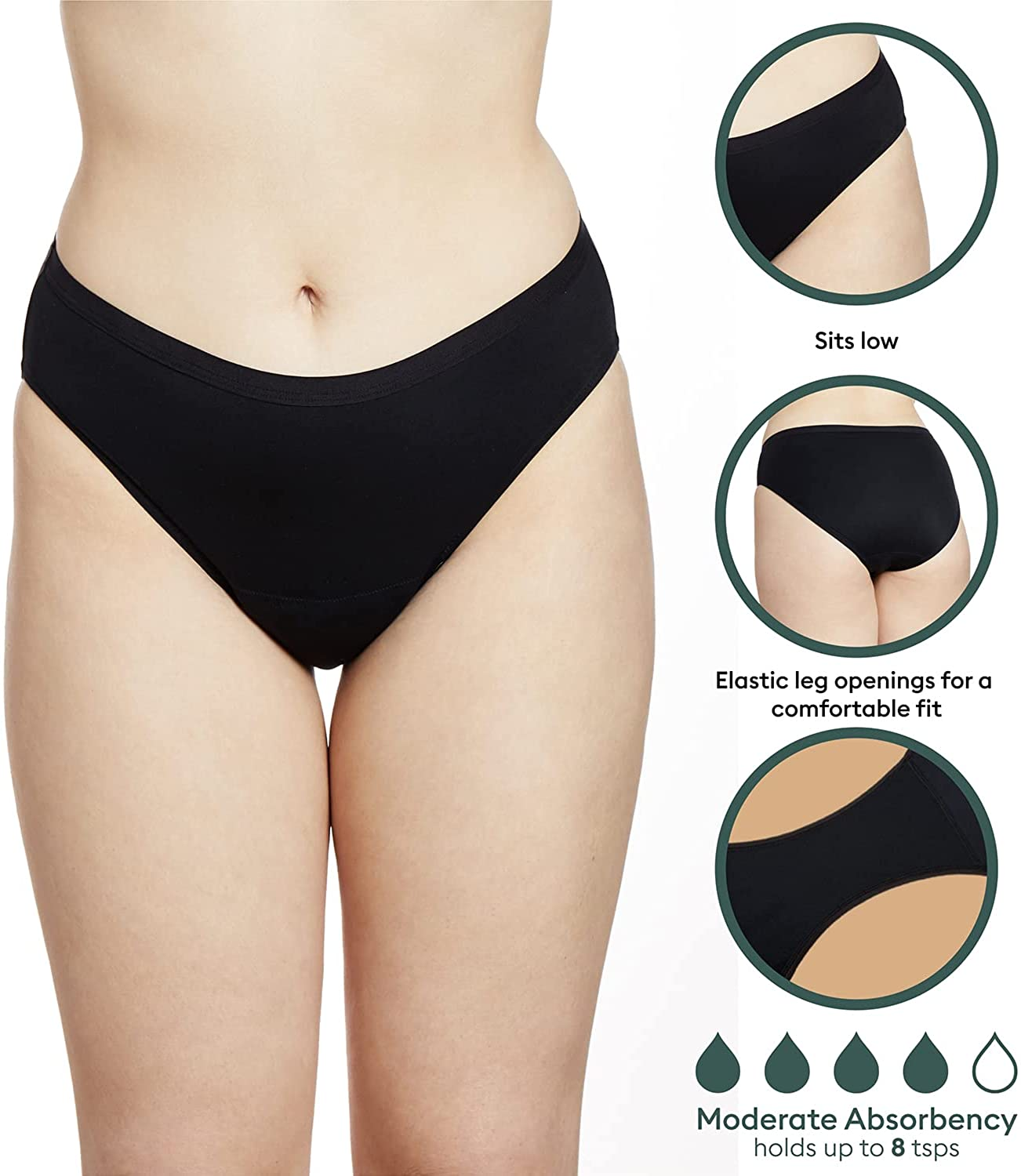 Speax by Thinx Bikini Women'S Underwear for Bladder Leak Protection | Incontinence Underwear for Women | Moderate Absorbency Apparel & Accessories > Clothing > Underwear & Socks > Underwear Speax