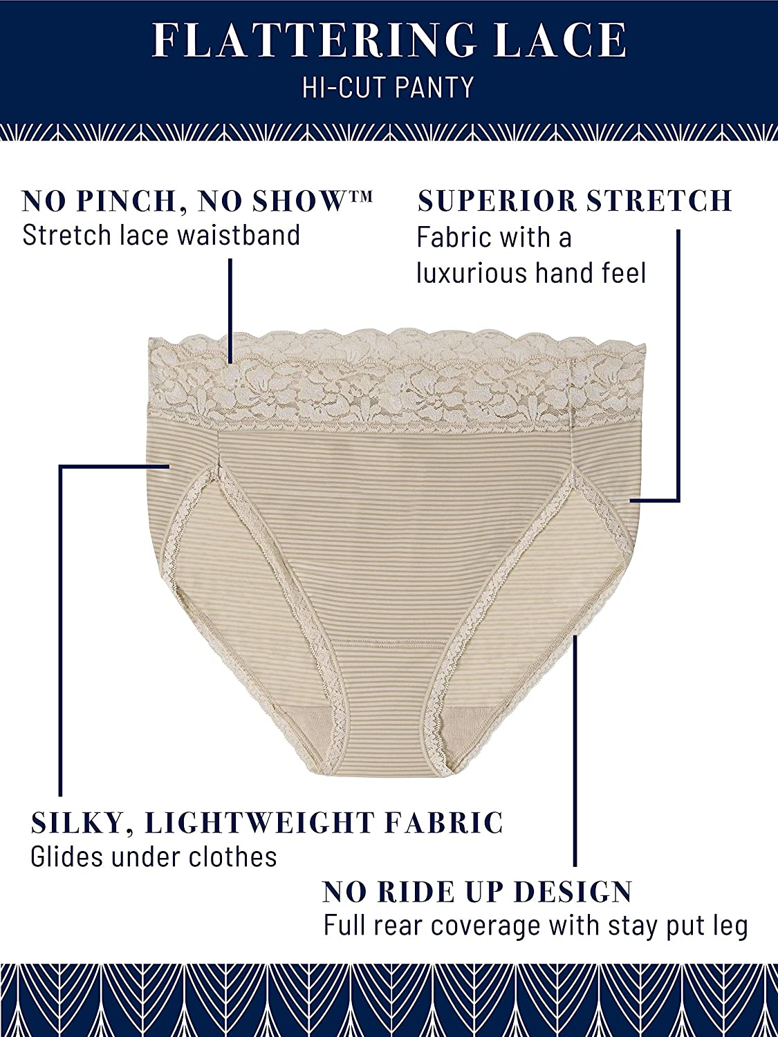 Vanity Fair Women'S Flattering Lace Panties Apparel & Accessories > Clothing > Underwear & Socks > Underwear Vanity Fair