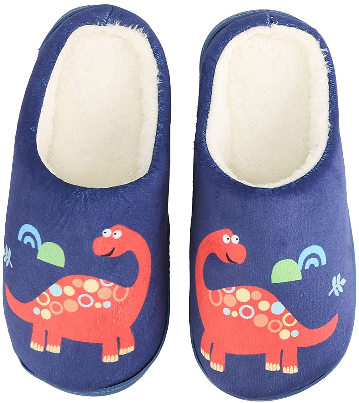Kids Fleece Hooded Bathrobe Matching Slippers Toddler Soft Plush Hooded Robe Flannel Pajamas Sleepwear with Slippers for Boys Apparel & Accessories > Clothing > Sleepwear & Loungewear > Robes Kylie Max