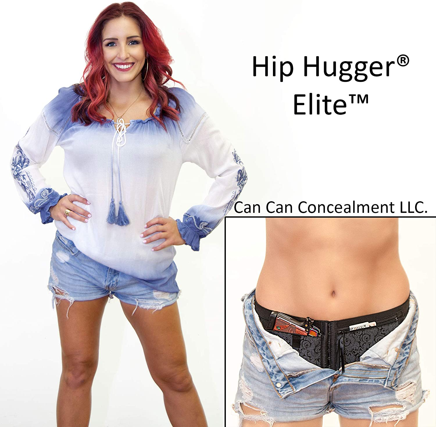 Can Can Concealment Hip Hugger Elite- Women’S Compression Holster for Concealed Carry – IWB / OWB Gun Holster Apparel & Accessories > Clothing > Underwear & Socks > Underwear Can Can Concealment LLC