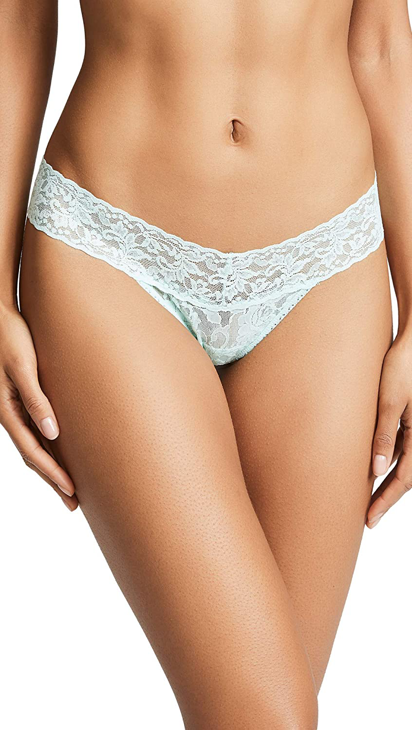 hanky panky, Signature Lace Low Rise Thong, One Size (2-12) Apparel & Accessories > Clothing > Underwear & Socks > Underwear hanky panky Pistachio One Size