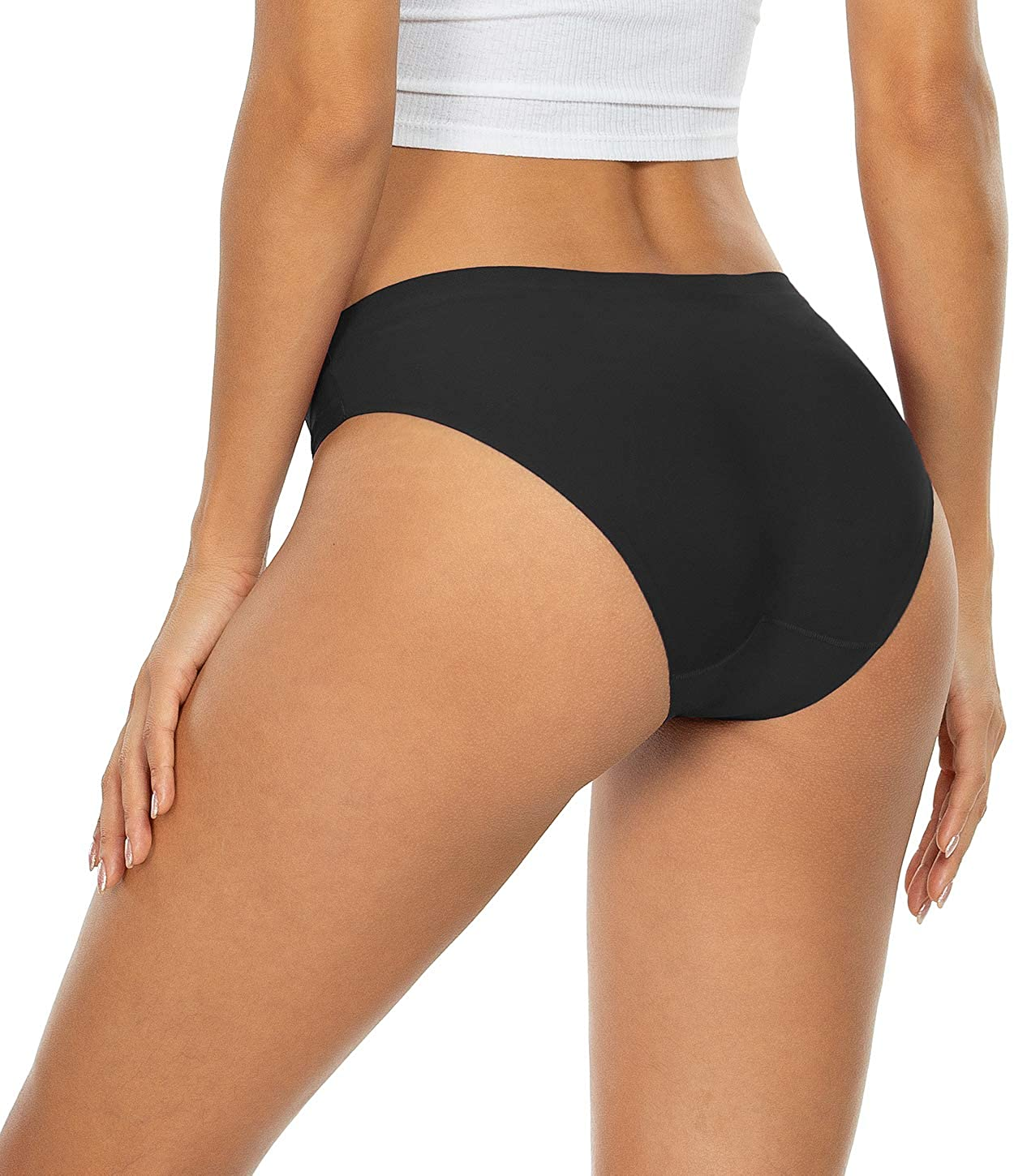 GNEPH Women'S Seamless Underwear No Show Panties Soft Stretch Bikini Ladies Hipster Underwears 5Pack Apparel & Accessories > Clothing > Underwear & Socks > Underwear GNEPH