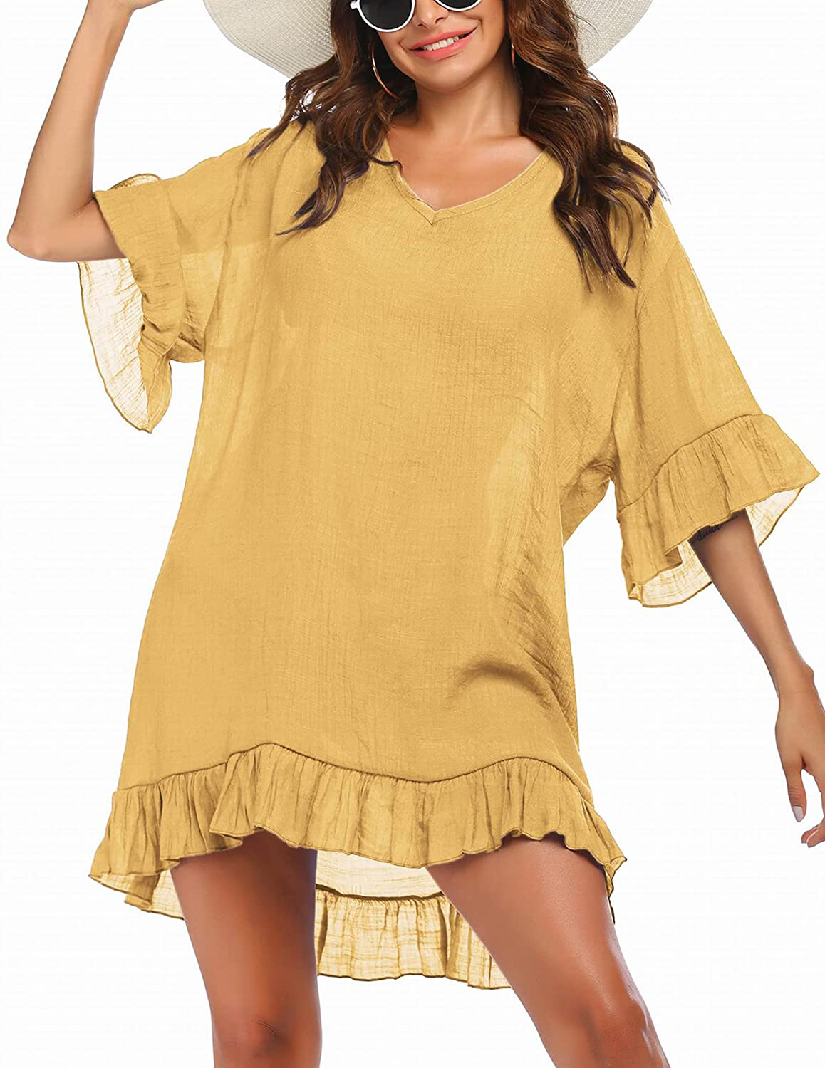 Ekouaer Swimsuit Cover Ups for Women, Bathing Suit Coverups Beach Cover Dresses Resort Wear S-XXL Apparel & Accessories > Clothing > Swimwear Kylie Max