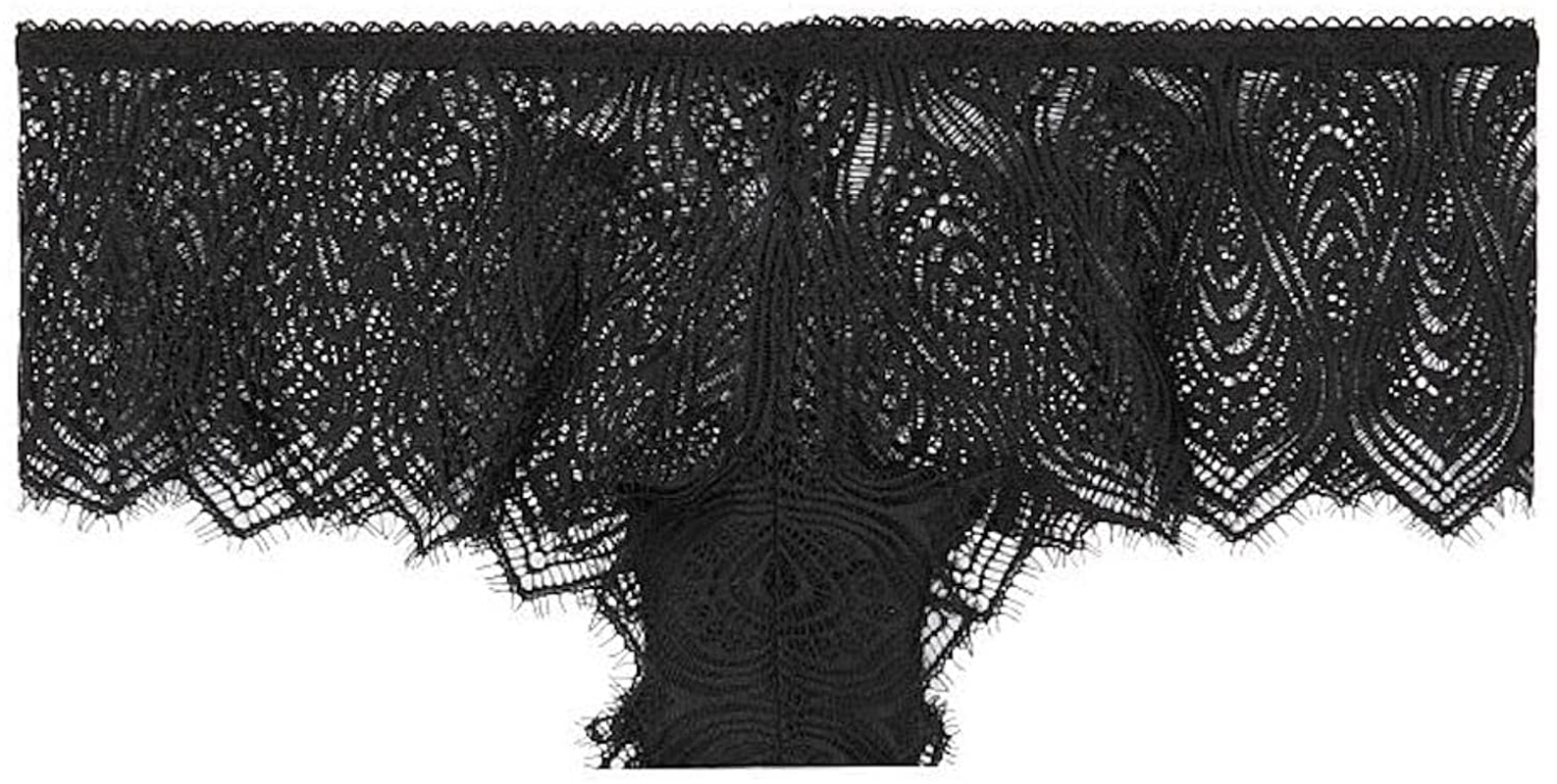 Very Sexy Cheeky Peacock Lace Color Black Size Apparel & Accessories > Clothing > Underwear & Socks > Underwear Victoria's Secret Black X-Small