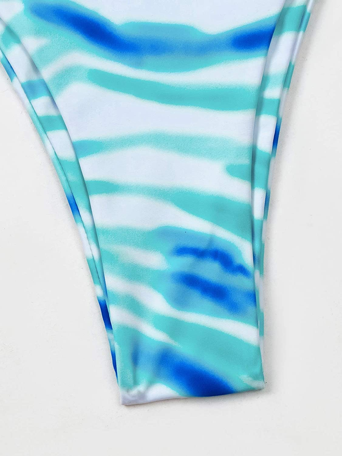 SOLY HUX Women'S Tie Dye Wrap Bikini Bathing Suits with Mesh Beach Skirt 3 Piece Swimsuits Apparel & Accessories > Clothing > Underwear & Socks > Lingerie KYLIE MAX
