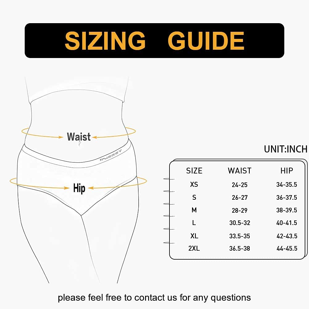 INNERSY Womens Underwear Hipster Panties Cotton Low Rise Briefs Pack of 6 Apparel & Accessories > Clothing > Underwear & Socks > Underwear INNERSY
