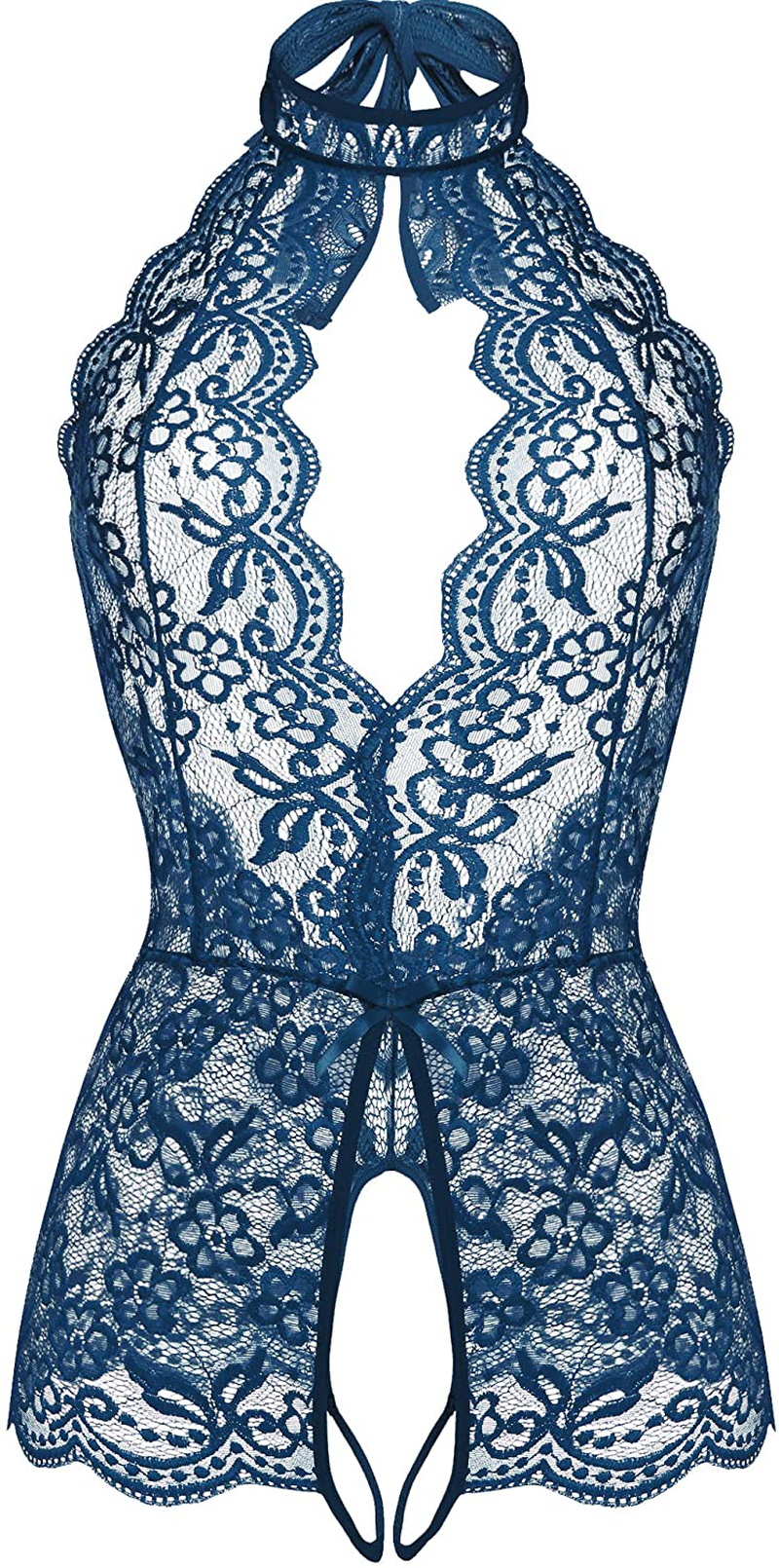 LOLLO VITA Women Lingerie Lace Bodysuit One Piece Babydoll Teddy Chemise Sleepwear Apparel & Accessories > Clothing > Underwear & Socks > Lingerie LOLLO VITA Green X-Large