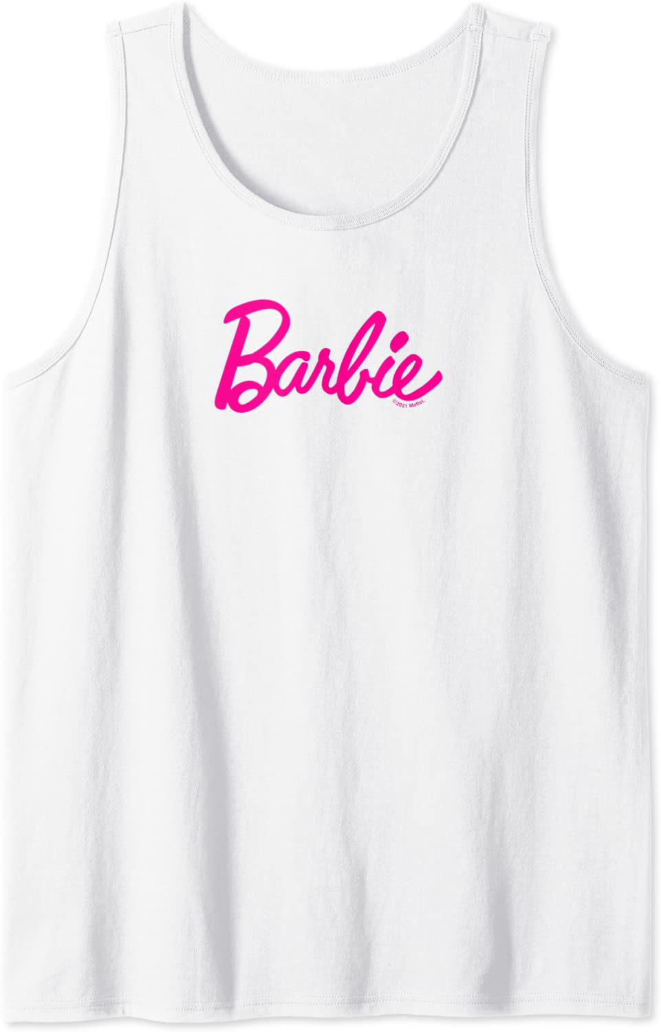 Barbie Classic Pink Logo Tank Top Apparel & Accessories > Clothing > Activewear Kylie Max