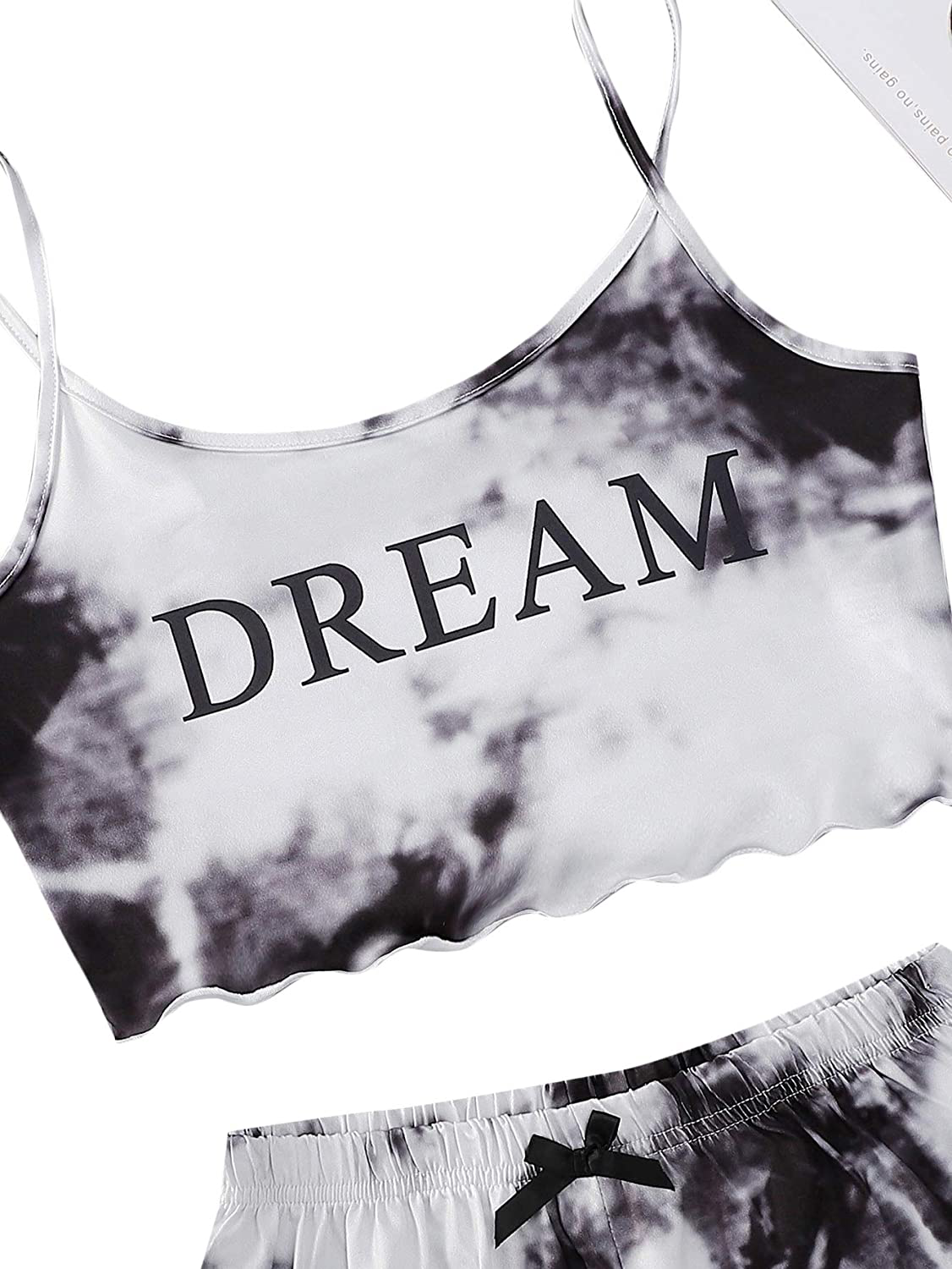 Shein Women'S Cute Cartoon Print Cami Top and Shorts Pajama Set Apparel & Accessories > Clothing > Sleepwear & Loungewear Kylie Max
