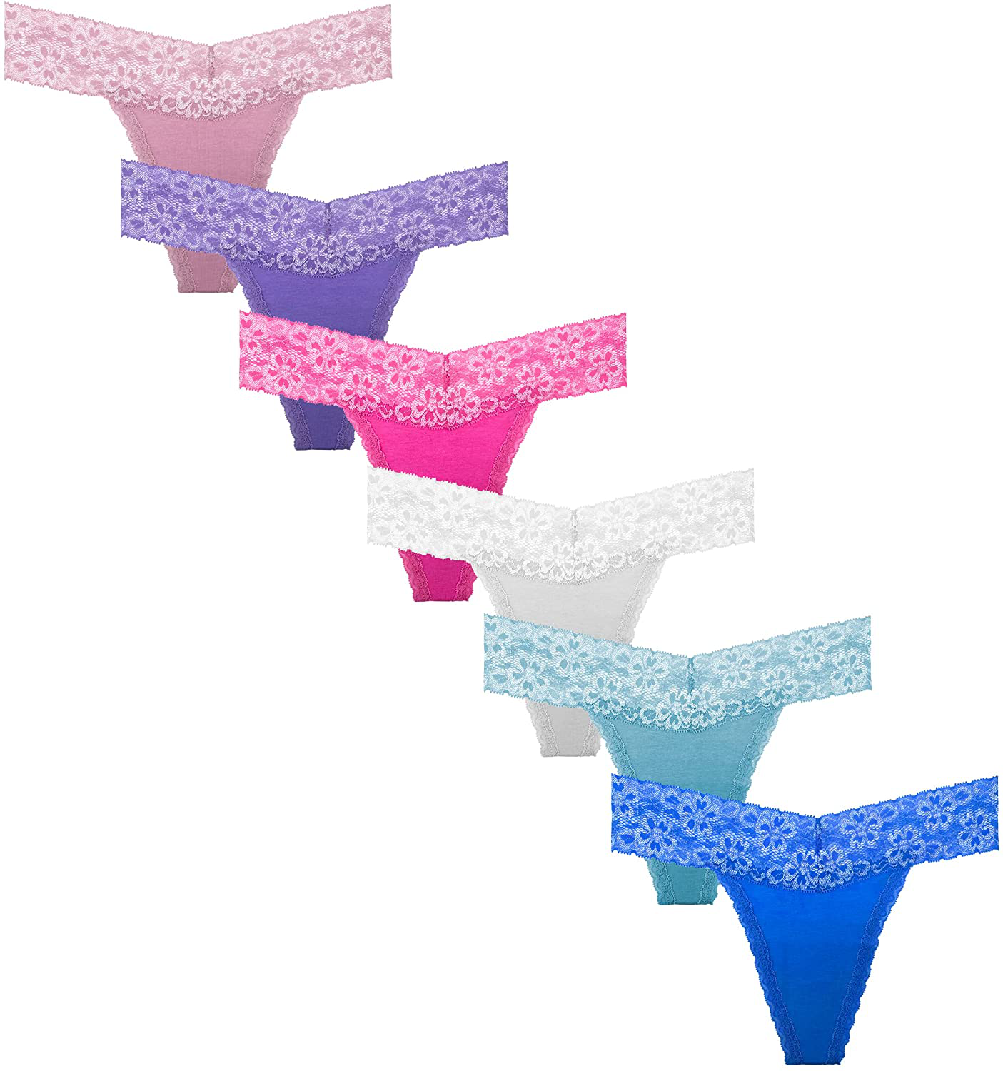 Pmrxi Pack of 10 Sexy Tangas Women Lace Thongs Plus Size Cotton Thongs Panties, Assorted Apparel & Accessories > Clothing > Underwear & Socks > Underwear Pmrxi
