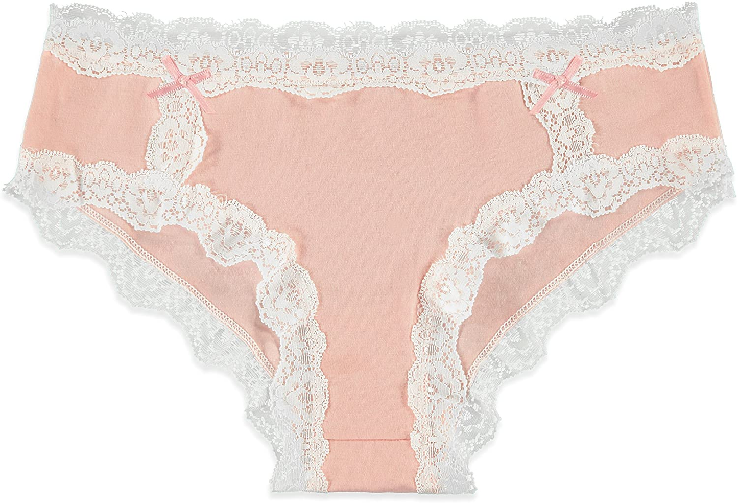 Free to Live 6 Pack Women'S All over Lace Panties - Colorful Trim Hipster Cotton Underwear Apparel & Accessories > Clothing > Underwear & Socks > Underwear Free to Live