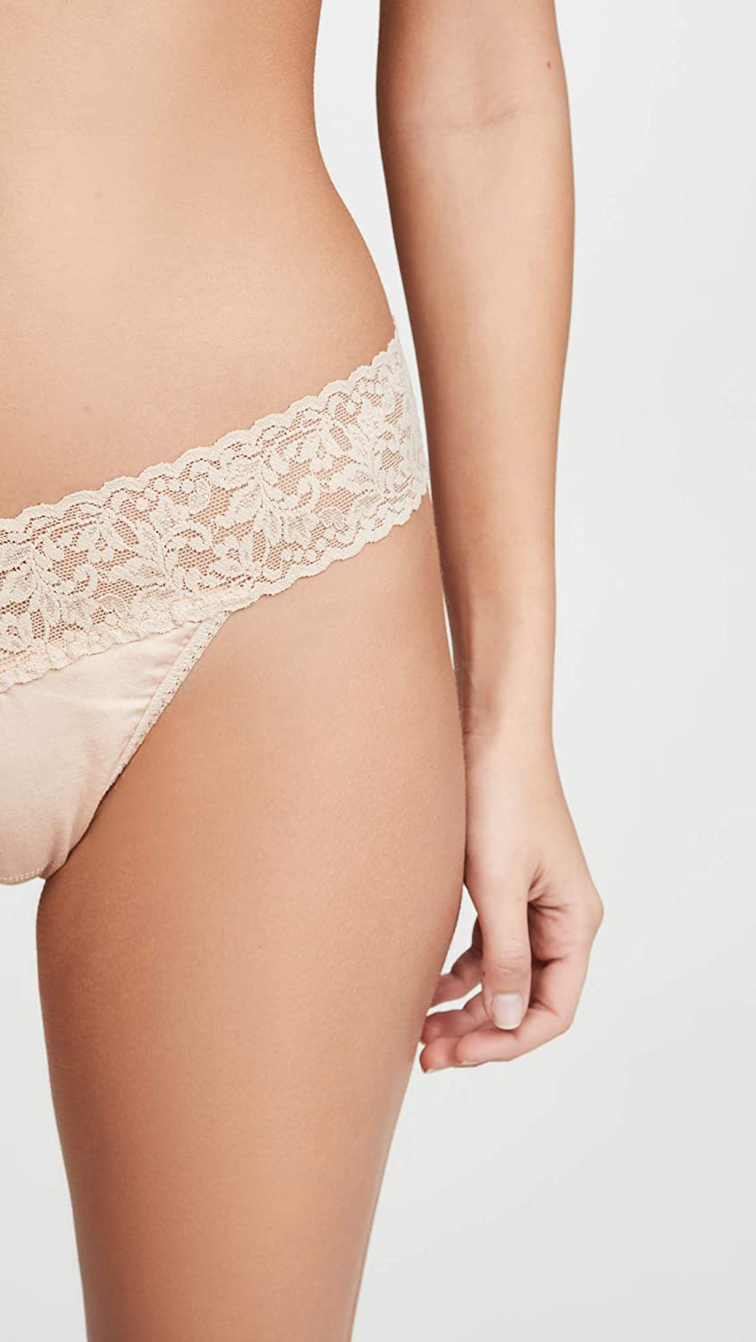 hanky panky, Supima Cotton Original Rise Thong, One Size (4-14) Apparel & Accessories > Clothing > Underwear & Socks > Underwear hanky panky