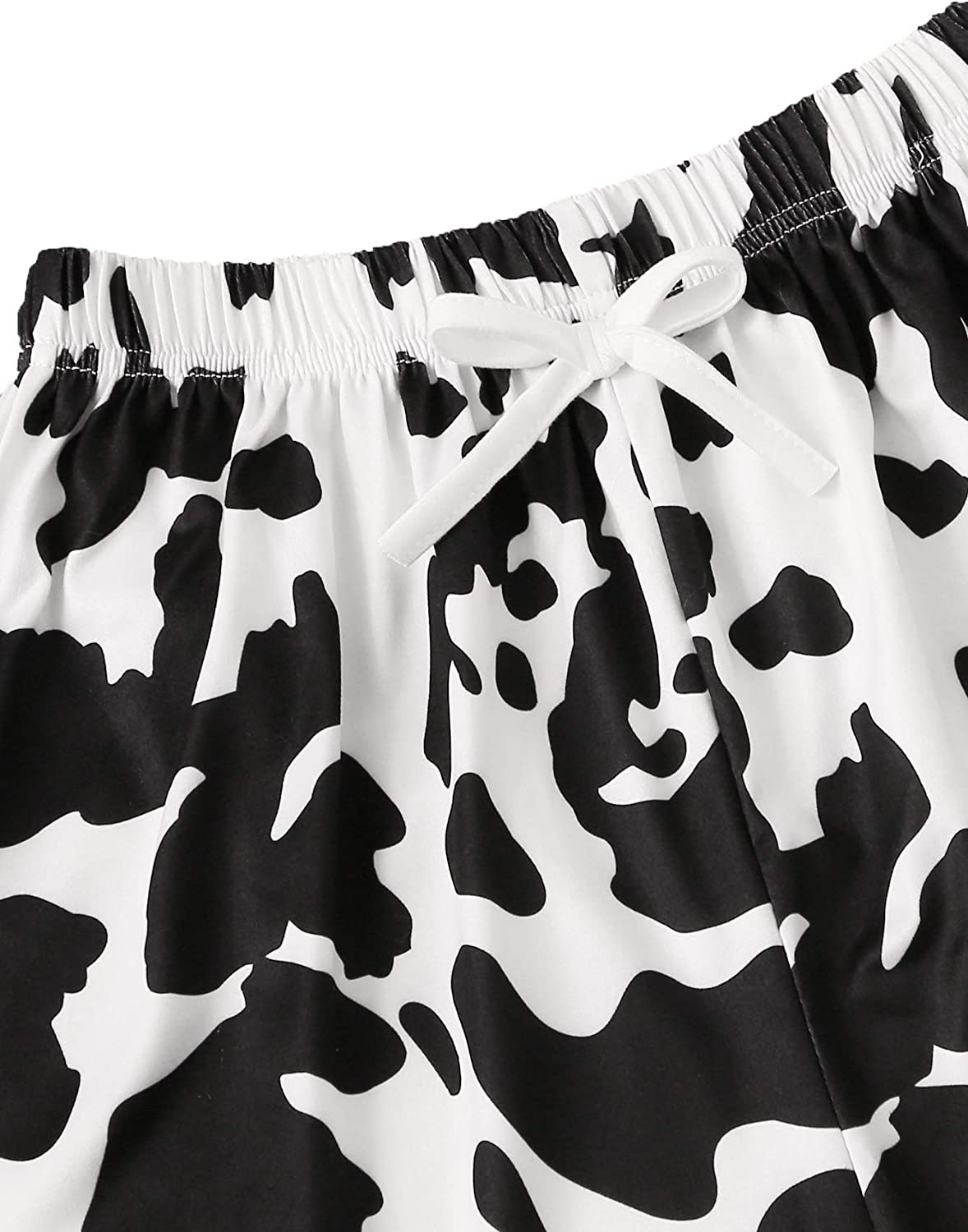 DIDK Women's Cute Cartoon Print Tee and Shorts Pajama Set Apparel & Accessories > Clothing > Sleepwear & Loungewear > Pajamas DIDK