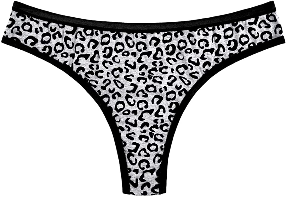 Knitlord 6 Pack Women's Thongs Underwear Cotton Breathable Panties Hipster Bikini Apparel & Accessories > Clothing > Underwear & Socks > Underwear KNITLORD