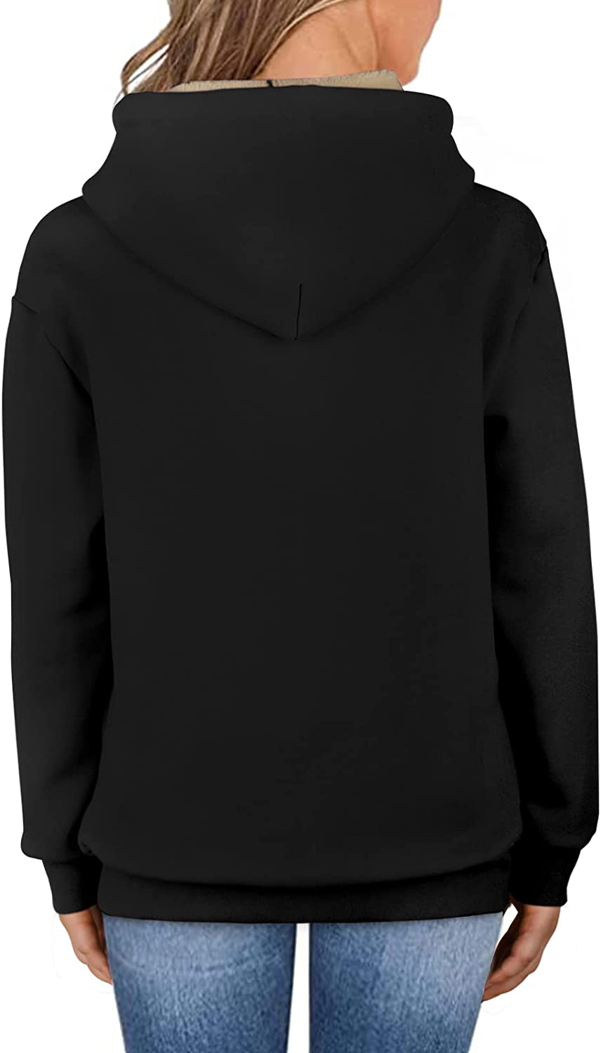 Theast Womens Winter Casual Warm Fleece Sherpa Lined Pullover Hooded Sweatshirt, Hoodies Sweatshirt for Women Apparel & Accessories > Clothing > Activewear Kylie Max