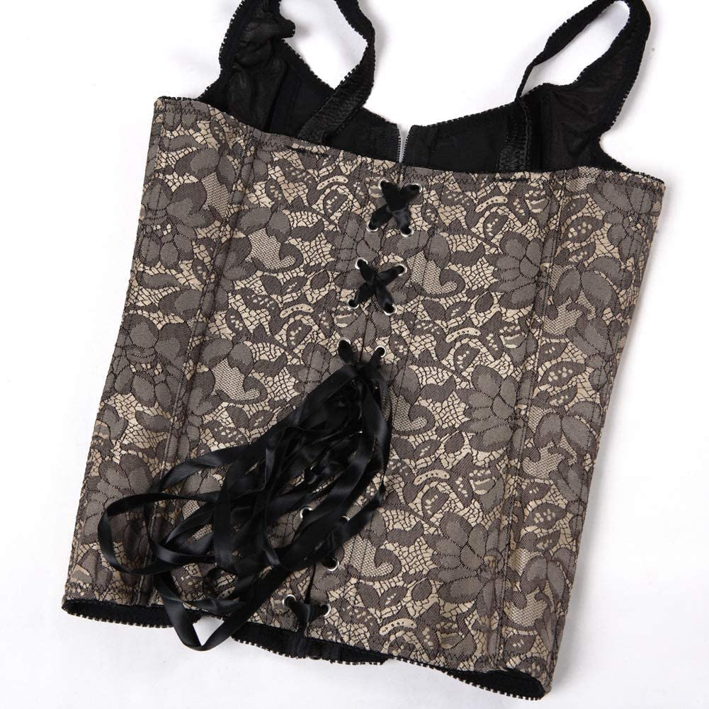 Blidece Women'S Sexy Boned Lace up Push up Shapewear Top Overbust Corset Bustier Apparel & Accessories > Clothing > Underwear & Socks > Lingerie Blidece