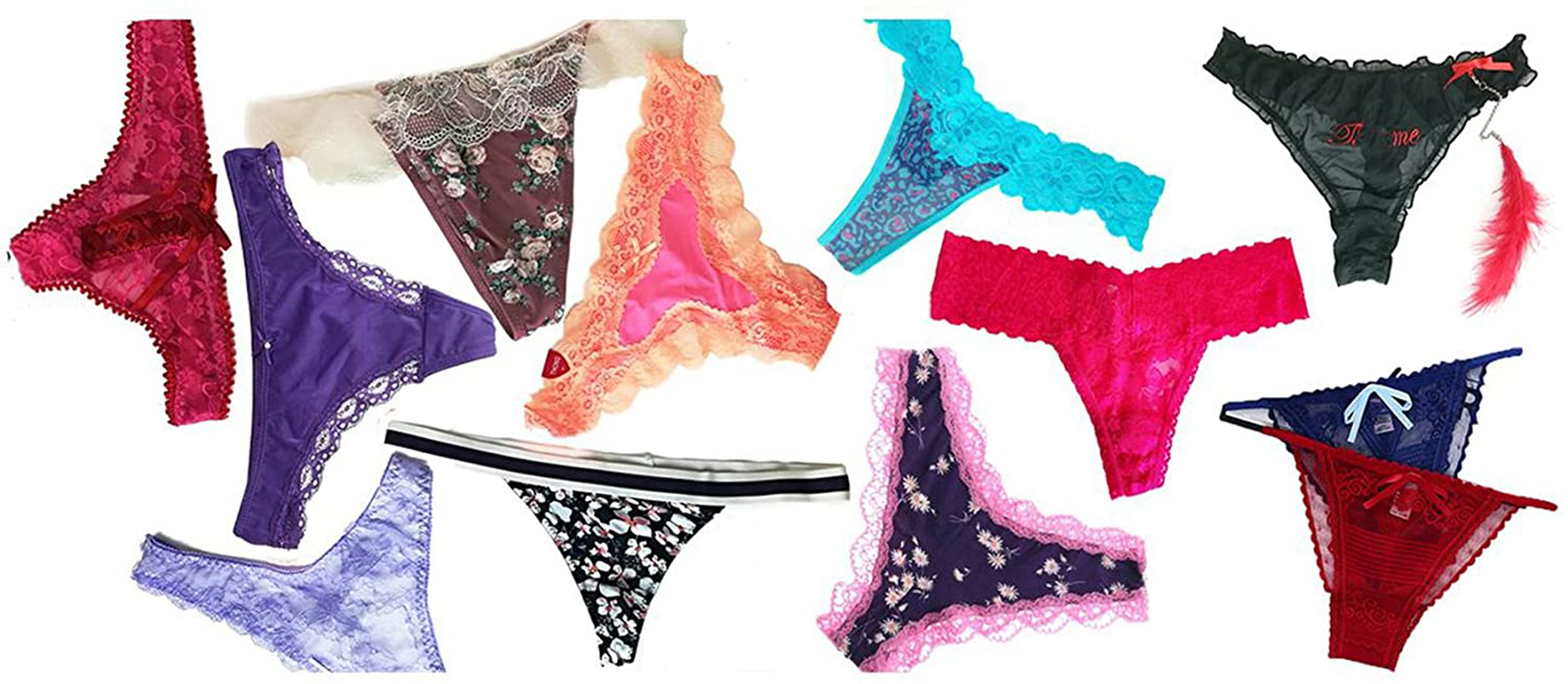 Jooniyaa Women Variety of Underwear Pack T-Back Thong G-String Panties Apparel & Accessories > Clothing > Underwear & Socks > Underwear jooniyaa