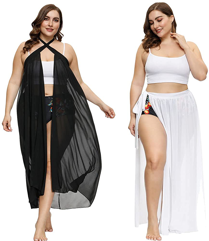 Hanna Nikole plus Size Sarong Swimsuit Cover Ups Bikini Beach Cover-Ups Wrap Skirt Apparel & Accessories > Clothing > Swimwear Kylie Max