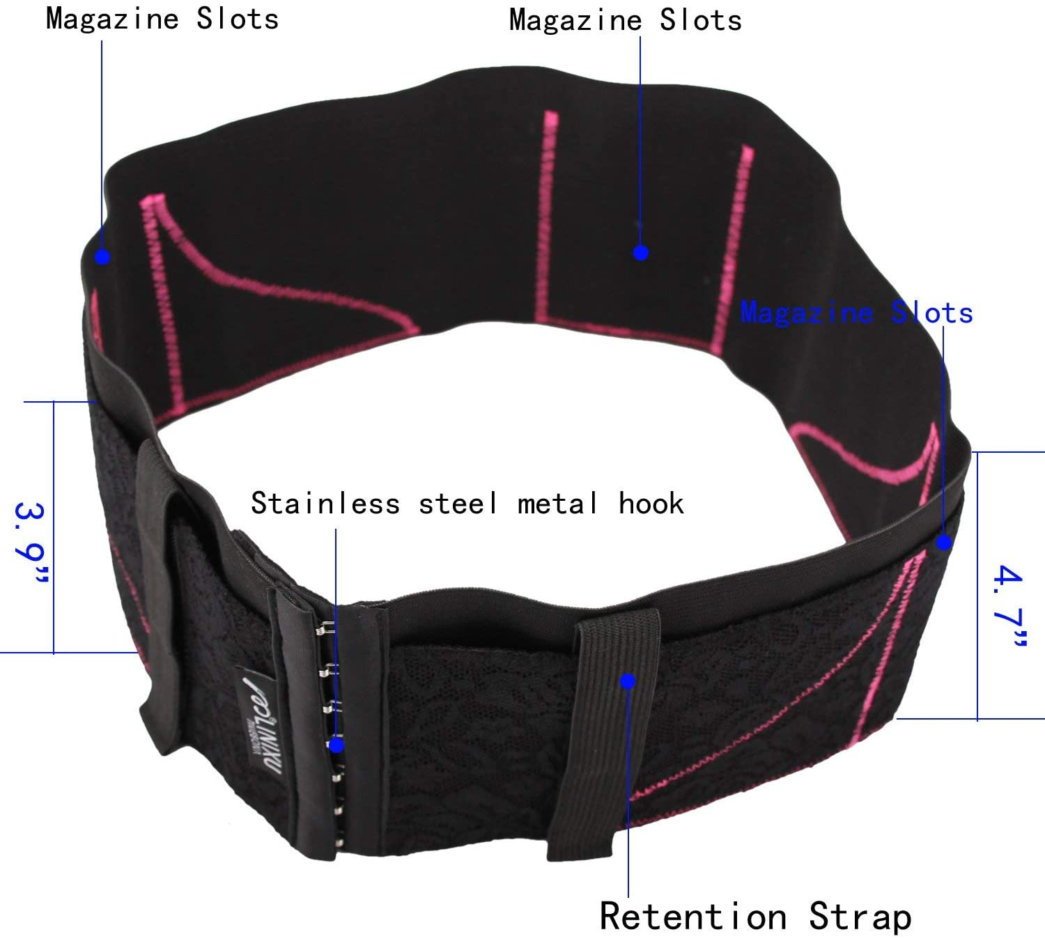 LINIXU Women'S Concealed Carry Holster Hip Hugger Classic Lace Black/Red Apparel & Accessories > Clothing > Underwear & Socks > Underwear LINIXU