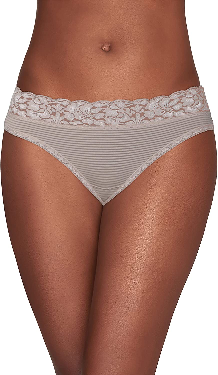 Vanity Fair Women'S Flattering Lace Panties Apparel & Accessories > Clothing > Underwear & Socks > Underwear Vanity Fair Bikini - Toasted Coconut Stripe Bikini 8