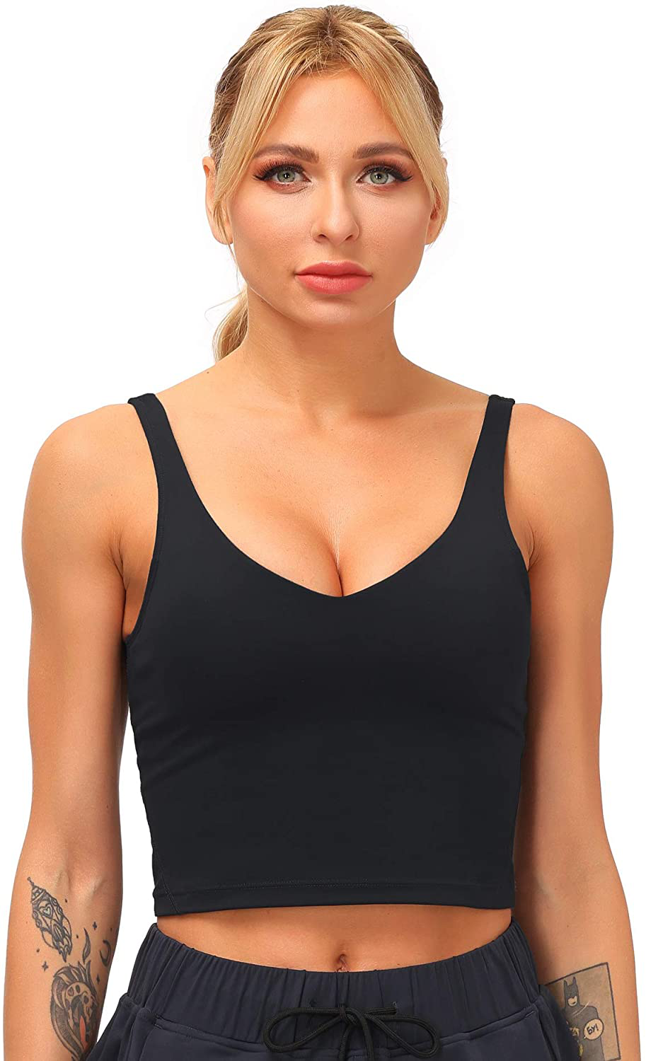 Dragon Fit Sports Bra for Women Longline Padded Bra Yoga Crop Tank Tops Fitness Workout Running Top Apparel & Accessories > Clothing > Underwear & Socks > Bras Kylie Max