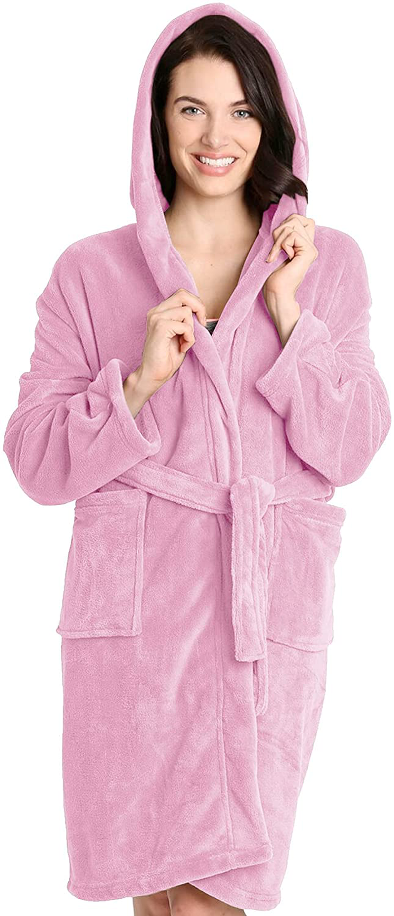 Pembrook Hooded Robes for Women with Pockets - Plush Fleece Bathrobe for Women | Robe with Hood for Women Apparel & Accessories > Clothing > Sleepwear & Loungewear > Robes Kylie Max