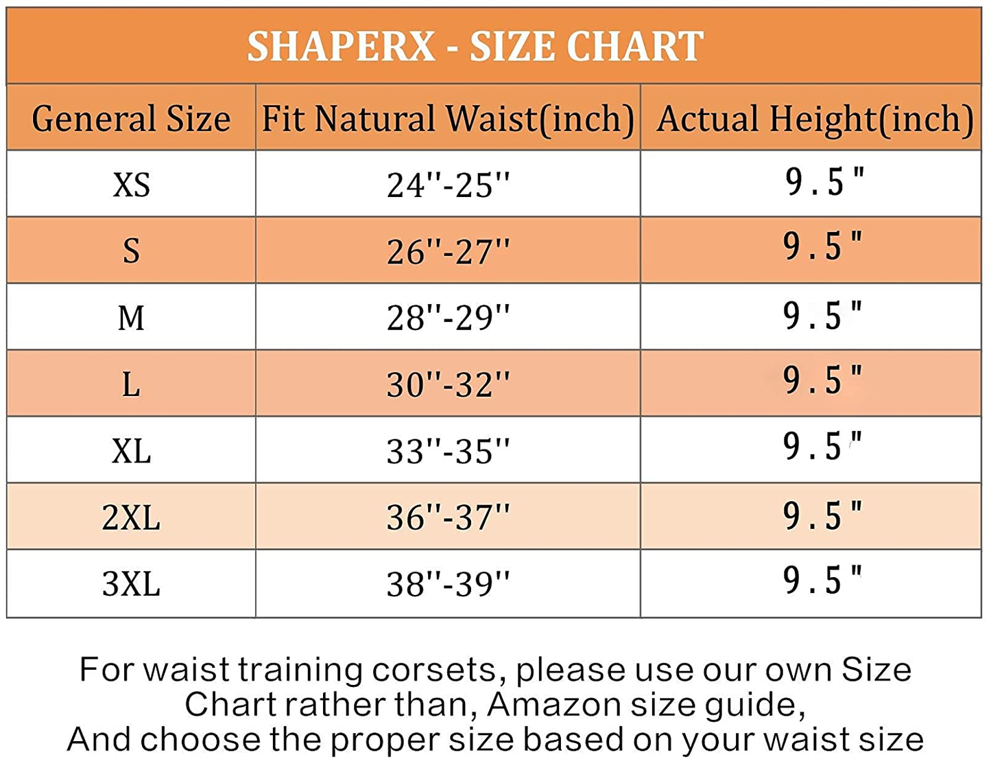 SHAPERX Women'S Heavy Duty Corset Double Steel Boned Waist Trainer Corsets Underbust Body Shaper Apparel & Accessories > Clothing > Underwear & Socks > Lingerie SHAPERX