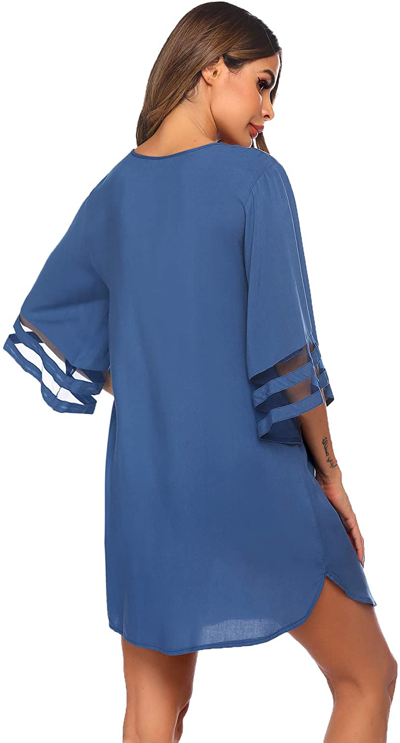 Ekouaer Women'S Swim Cover Ups for Beach Swimwear, Summer Casual Loose Sun Dress Apparel & Accessories > Clothing > Swimwear Kylie Max