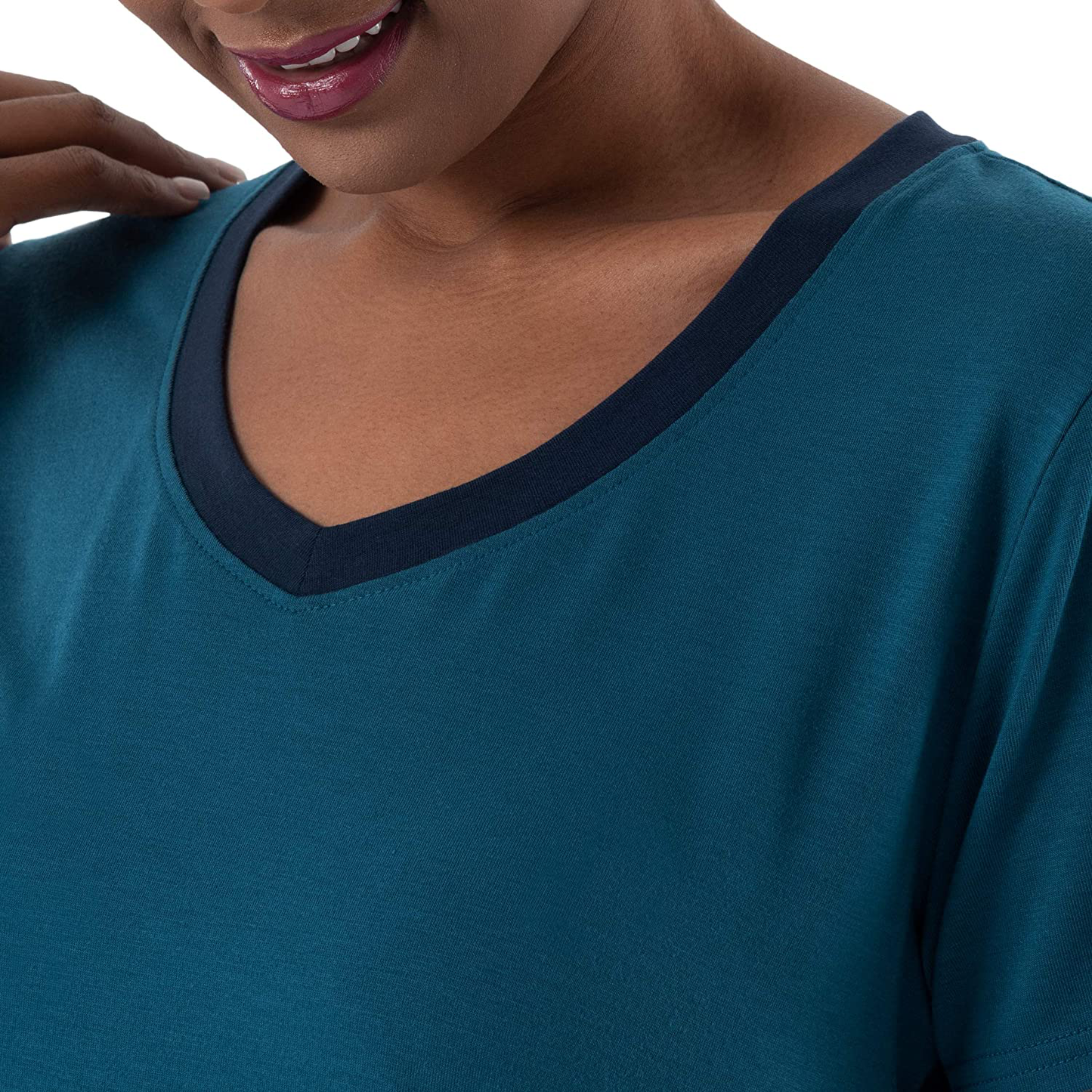 Fruit of the Loom Women'S Sleeve Tee and Short 2 Piece Sleep Set Apparel & Accessories > Clothing > Sleepwear & Loungewear Kylie Max