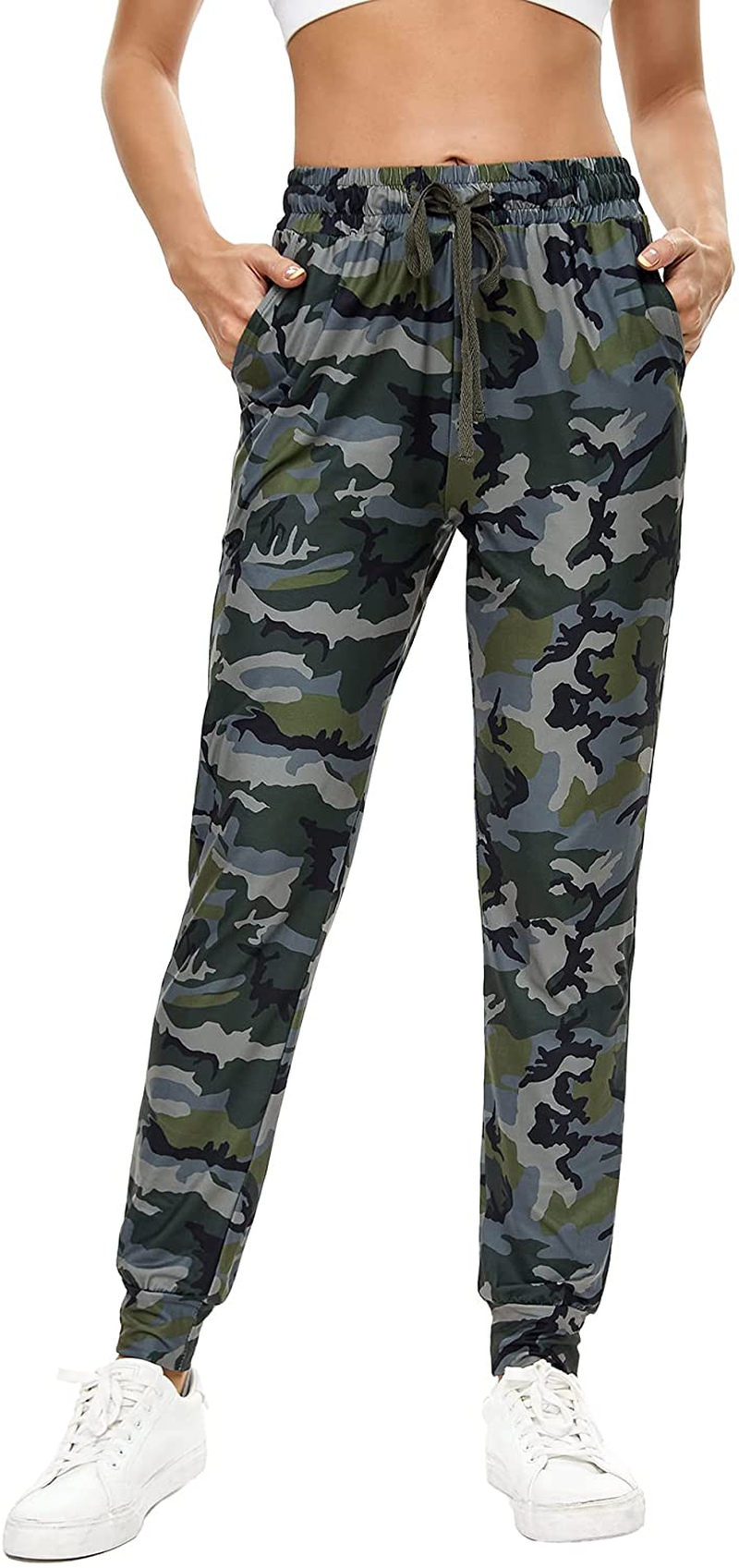 BATHRINS Women Tapered Joggers with Pockets – Casual Yoga High Waist Sweatpants Apparel & Accessories > Clothing > Activewear Kylie Max