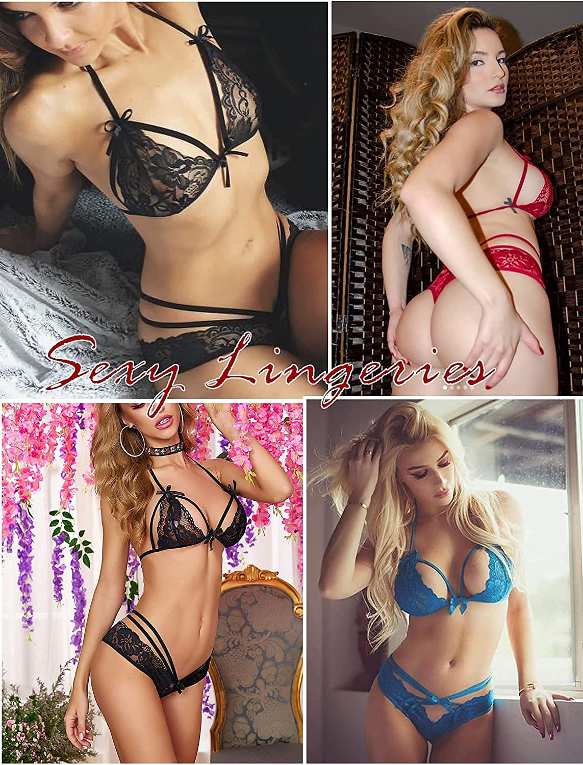 Avidlove Lingerie Lace Babydoll 2 Piece Sexy Bra and Panty Sets Apparel & Accessories > Clothing > Underwear & Socks > Lingerie Kylie Max