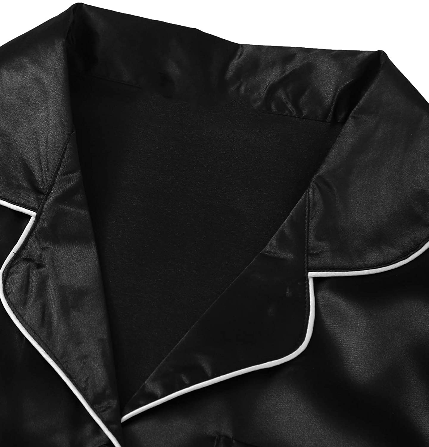 SweatyRocks Women's Short Sleeve Sleepwear Button Down Satin 2 Piece Pajama Set Apparel & Accessories > Clothing > Sleepwear & Loungewear > Pajamas SweatyRocks