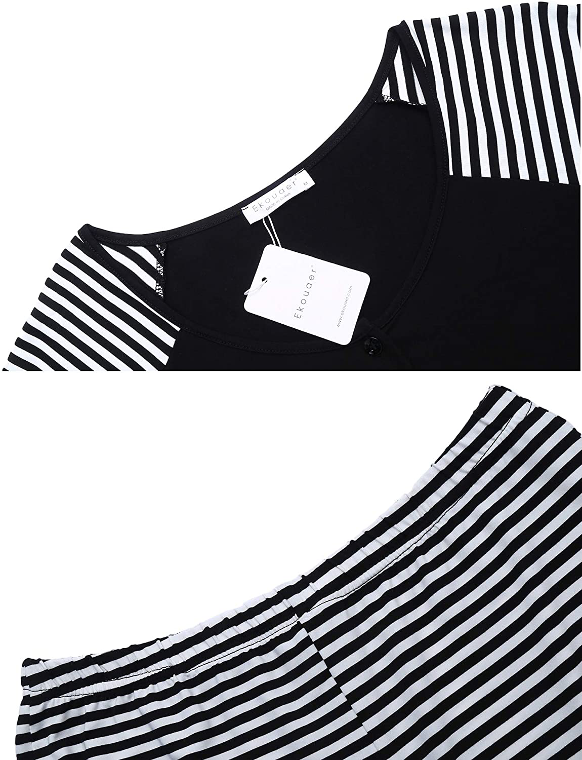 Ekouaer Women's Pajama Short Sleeve Sleepwear Soft Pj Set Top and Shorts Pajamas Set Apparel & Accessories > Clothing > Sleepwear & Loungewear > Pajamas Ekouaer