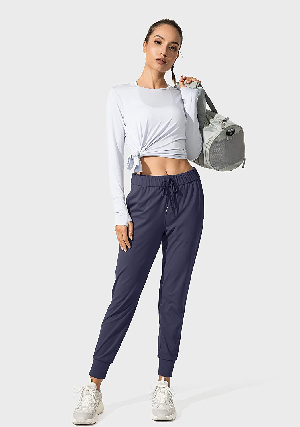 SANTINY Women'S Joggers Pants with Pockets Drawstring Running Sweatpants for Women Lounge Workout Jogging Apparel & Accessories > Clothing > Activewear Kylie Max