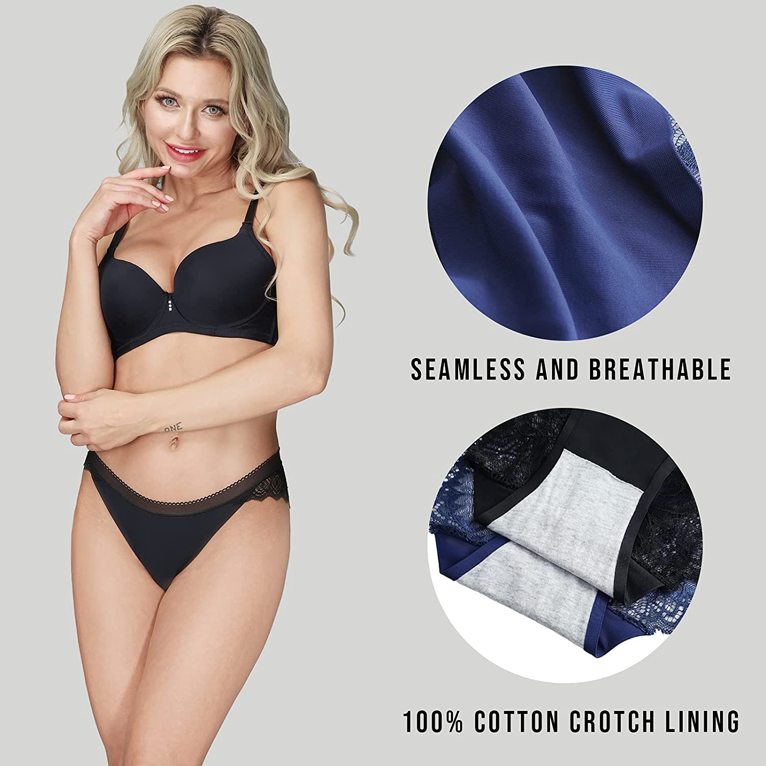 Talanes Women’S High Waisted Lace Underwear Sexy, Ladies Cheeky Lacy Panties Briefs , Soft Full Coverage Panty Multipack Apparel & Accessories > Clothing > Underwear & Socks > Underwear Talanes