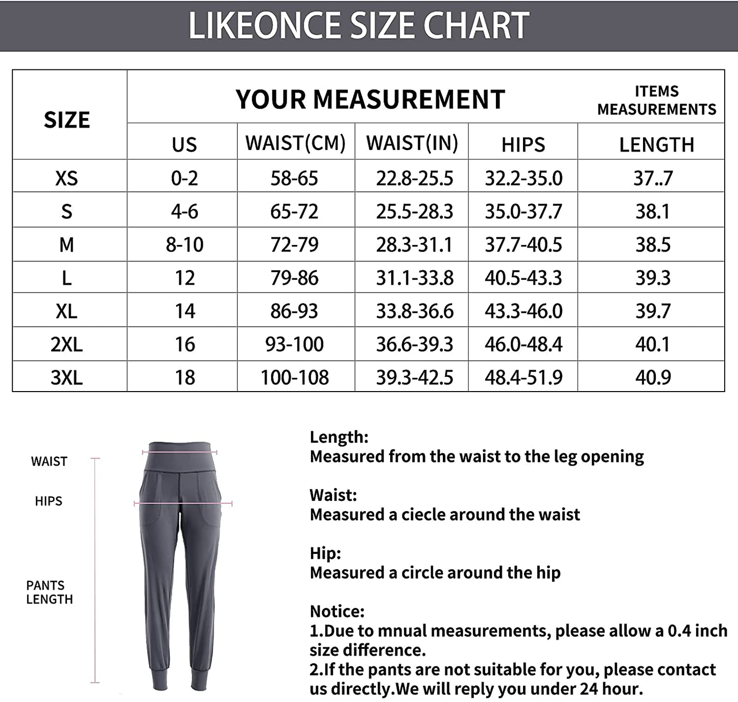 Likeonce Women'S Joggers Sweatpants High Waist Activewear Jogger Pants Casual Lounge Pants Workout Yoga Leggings with Pockets Apparel & Accessories > Clothing > Activewear Kylie Max