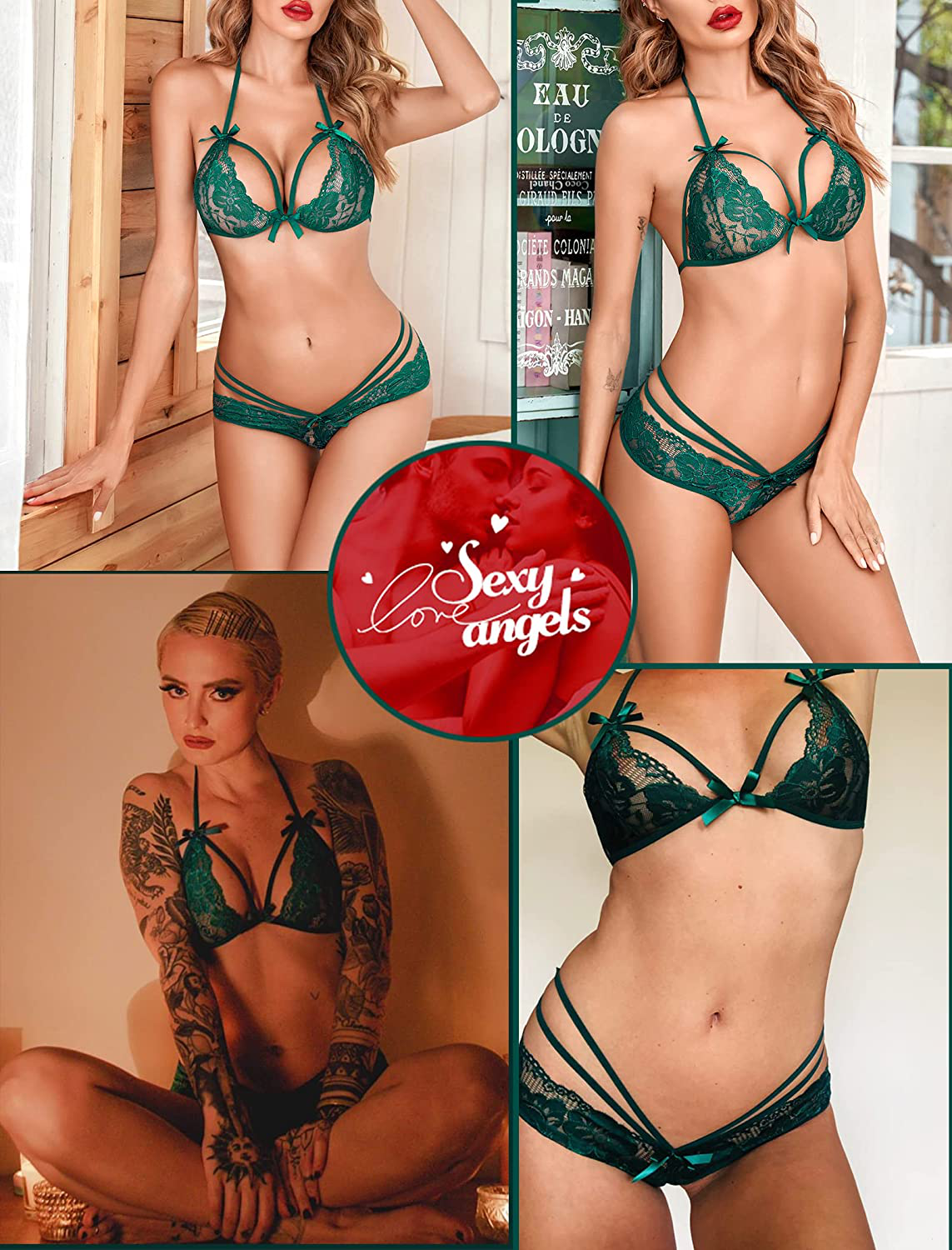 Avidlove Lingerie Lace Babydoll 2 Piece Sexy Bra and Panty Sets Apparel & Accessories > Clothing > Underwear & Socks > Lingerie Kylie Max