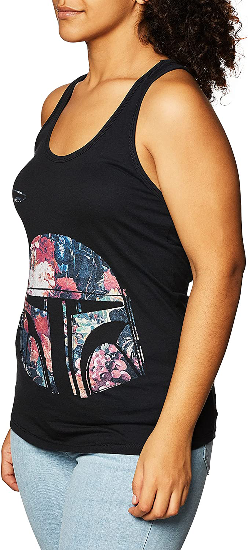 Star Wars Women'S Boba Fett Helmet Racerback Tank Top Apparel & Accessories > Clothing > Activewear Kylie Max