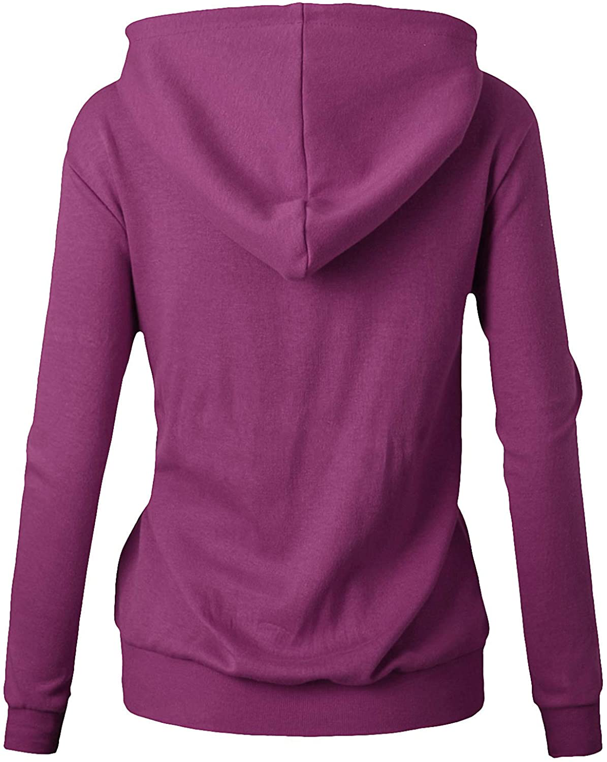 GIVON Womens Comfortable Long Sleeve Lightweight Zip-Up Hoodie with Kanga Pocket(Xs~4Xl) Apparel & Accessories > Clothing > Activewear Kylie Max