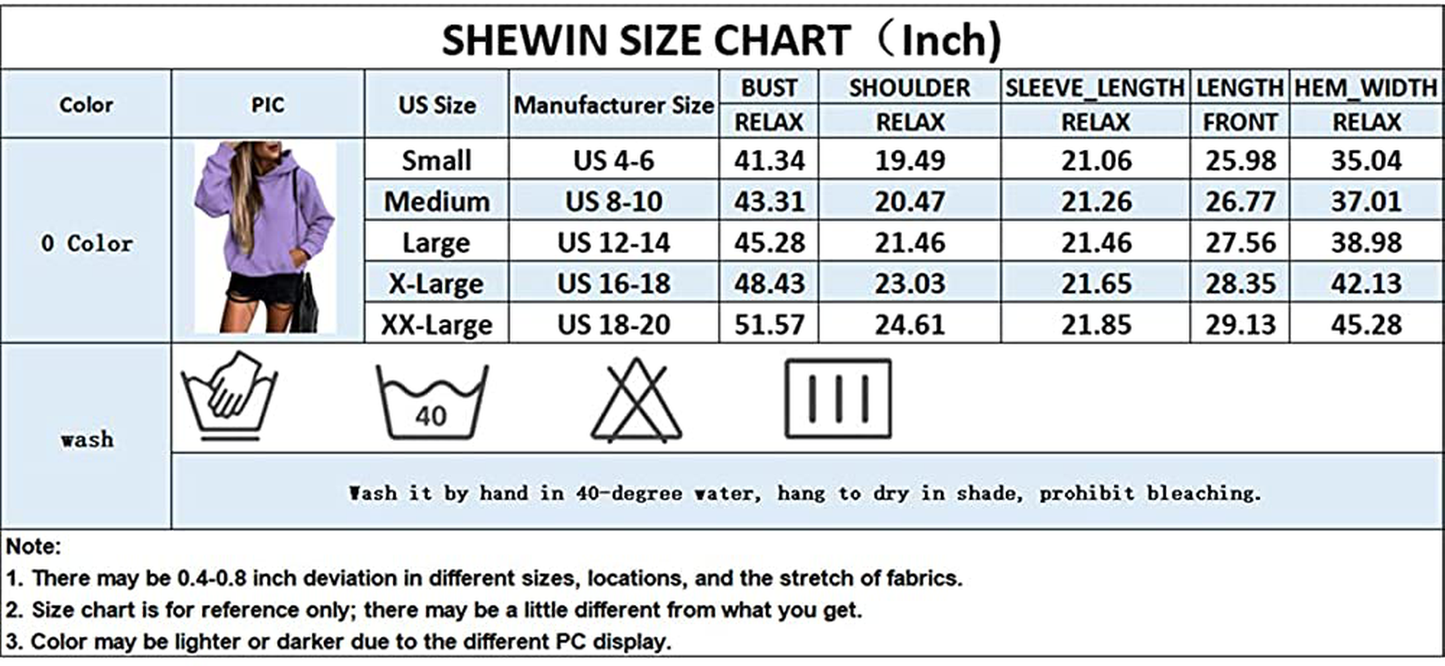 SHEWIN Women'S Casual Hoodies Long Sleeve Solid Lightweight Pullover Tops Loose Sweatshirt with Pocket Apparel & Accessories > Clothing > Activewear Kylie Max