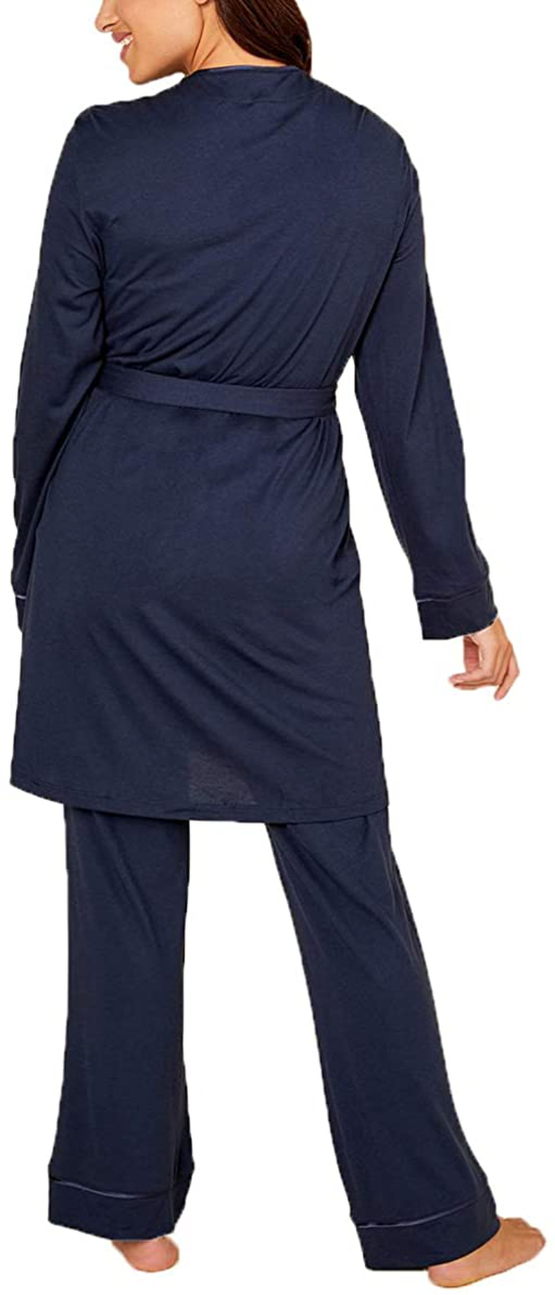 Cosabella Women'S Bella Curvy Racerback Cami Robe & Pant Pajama Set, Deep Ruby/Deep Ruby, Petite Apparel & Accessories > Clothing > Sleepwear & Loungewear Kylie Max