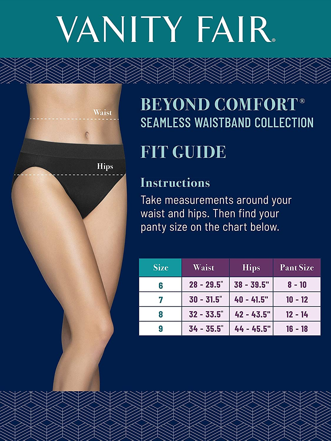 Vanity Fair Women'S beyond Comfort Seamless Waist Panties Apparel & Accessories > Clothing > Underwear & Socks > Underwear Vanity Fair