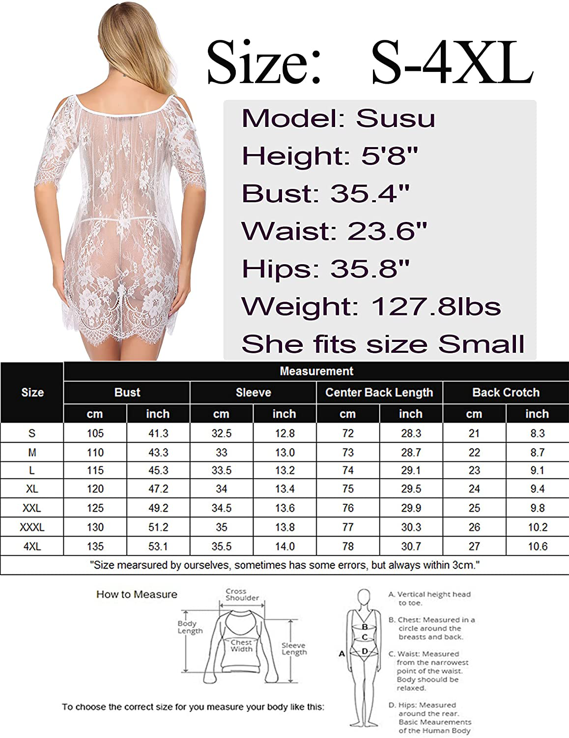 Avidlove Women Chemises Lace Smock Lingerie Mini Babydoll Lingerie Sleepwear S-4XL Apparel & Accessories > Clothing > Underwear & Socks > Lingerie Kylie Max