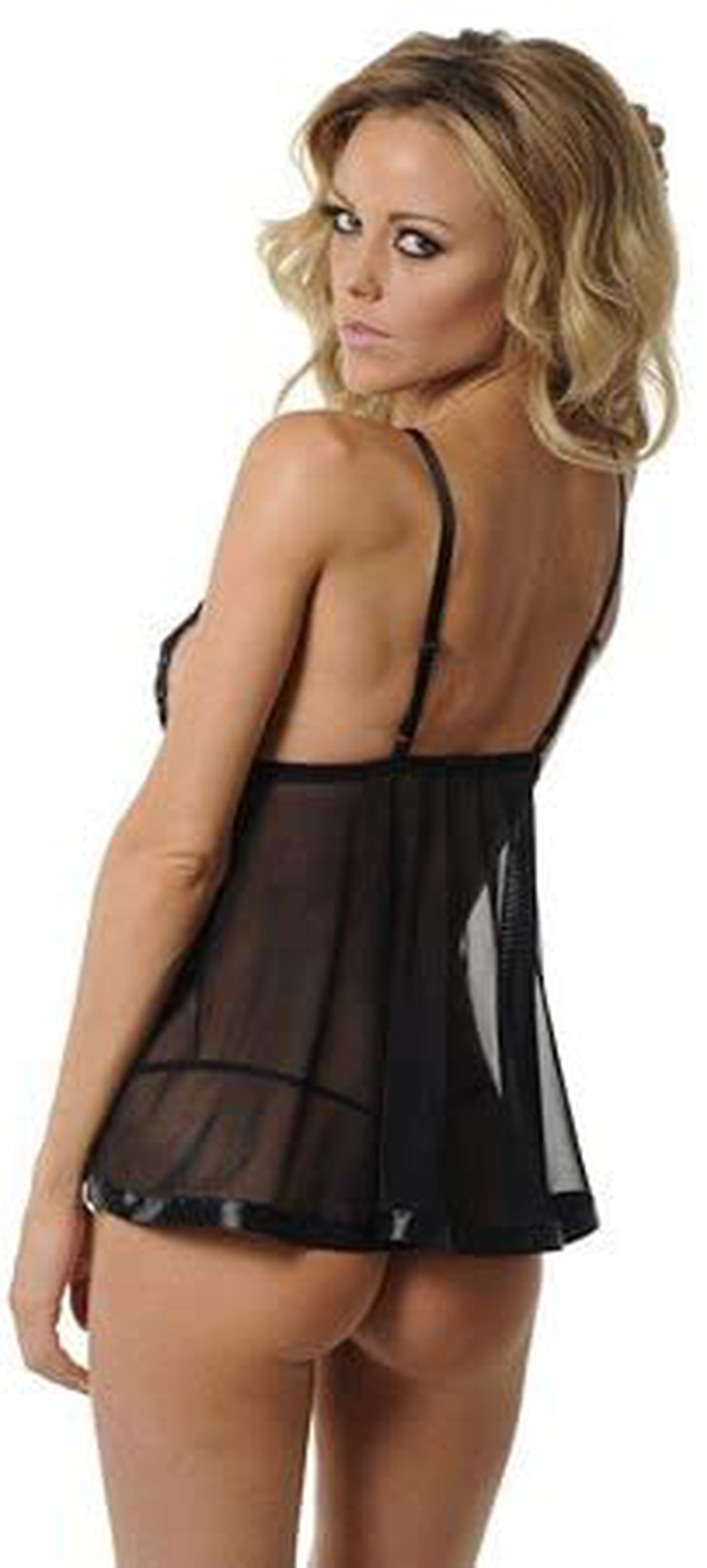 Velvet Kitten by Lingerie Diva Sinsational Sexy Mesh Babydoll Lingerie Set 3215 Apparel & Accessories > Clothing > Underwear & Socks > Lingerie Kylie Max