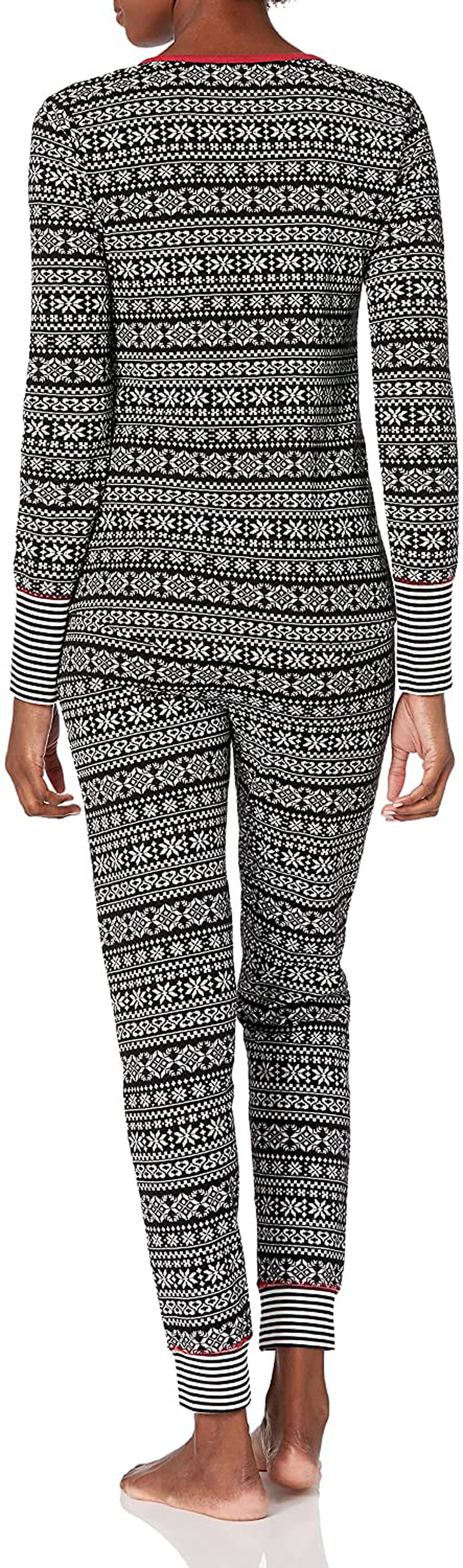 Mae Women's Vintage Thermal Henley Long Sleeve Top with Jogger Pajama Set Apparel & Accessories > Clothing > Sleepwear & Loungewear > Pajamas Mae