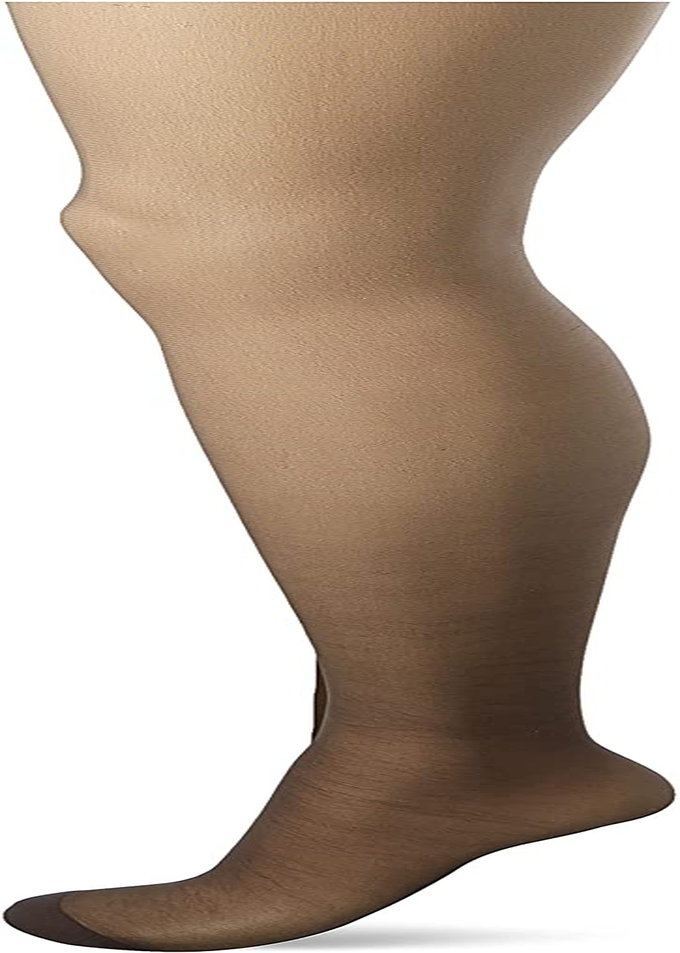 Hanes Women'S Control Top Reinforced Toe Silk Reflections Panty Hose Apparel & Accessories > Clothing > Underwear & Socks > Shapewear Hanes Barely Black 1-pack 1 I-J
