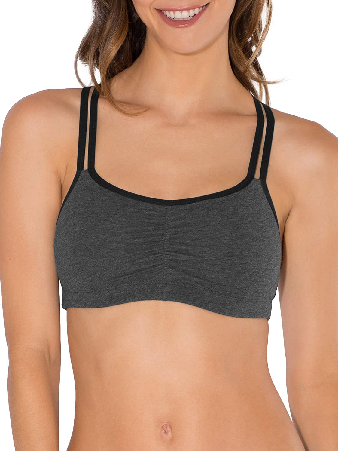 Fruit of the Loom Women'S Spaghetti Strap Cotton Pullover Sports Bra Apparel & Accessories > Clothing > Underwear & Socks > Bras Kylie Max