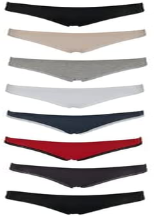 Emprella Cotton Underwear Women, 8 or 5 Pack Womens Bikini Seamless Ladies Cheeky Panty Apparel & Accessories > Clothing > Underwear & Socks > Underwear Emprella