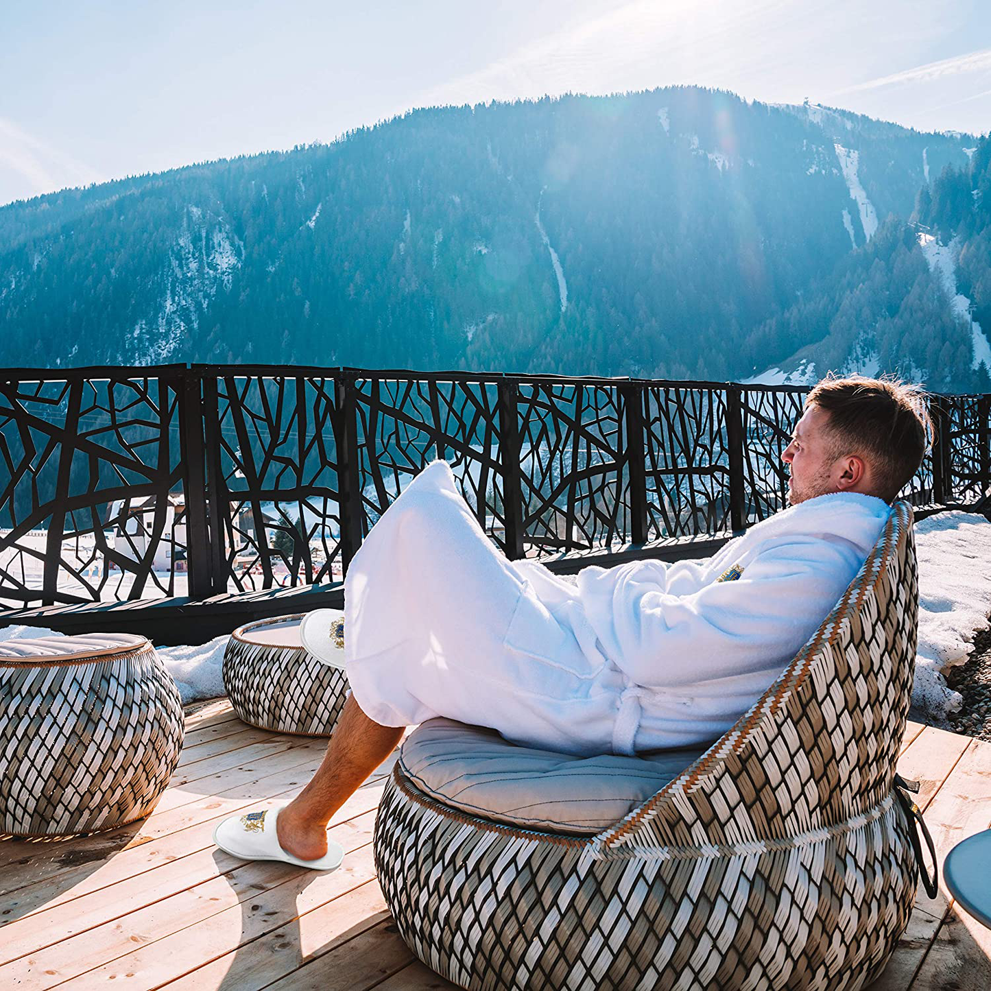 Baroque Royal Men'S 100% Egyptian Terry Shawl Collar Cotton Self Tie Waist Bathrobes with Soft & Warm Slippers Apparel & Accessories > Clothing > Sleepwear & Loungewear > Robes Kylie Max