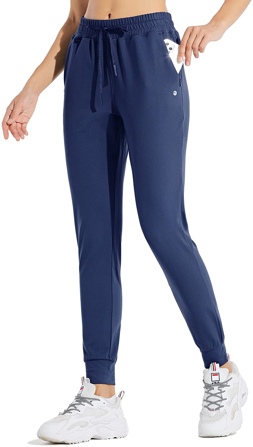 Willit Women'S Fleece Lined Joggers Warm Pants Running Thermal Sweatpants Winter Athletic Water Resistant with Pockets Apparel & Accessories > Clothing > Activewear Kylie Max